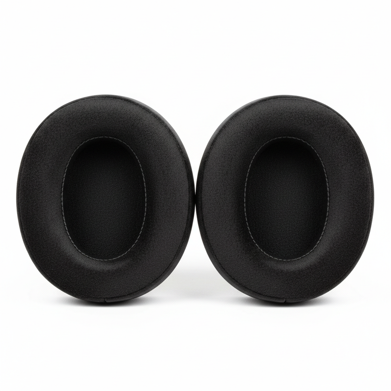 Voltix headphone ear cushions in black memory foam with velour cover